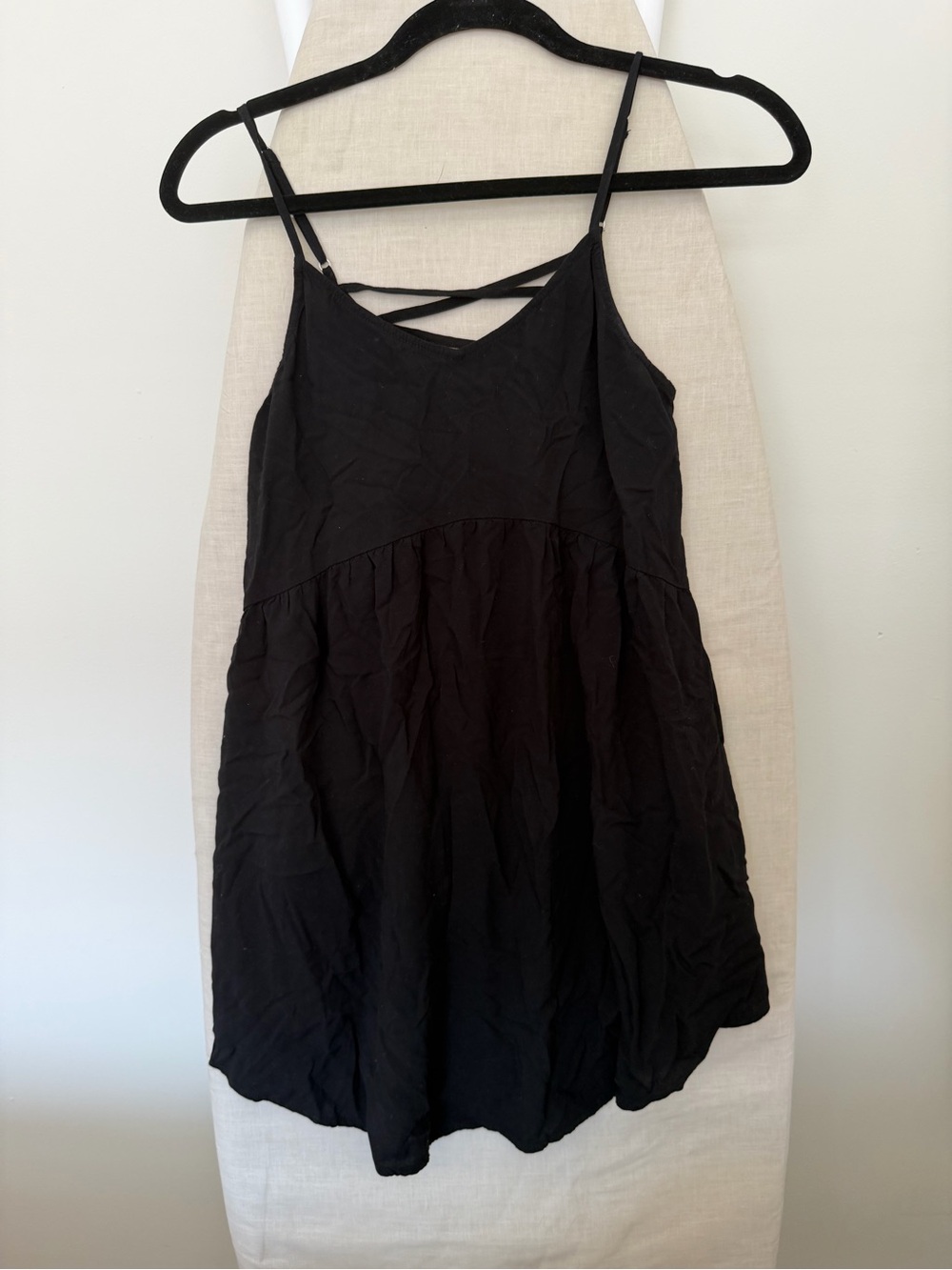 Target Black Mini Dress with Crisscross Straps